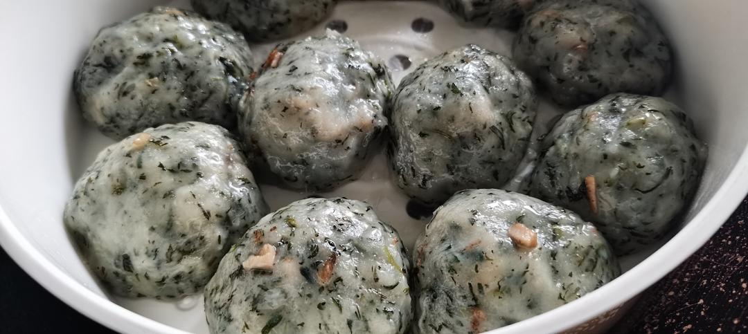 时令点心-艾草青团-4款咸甜配合的馅料