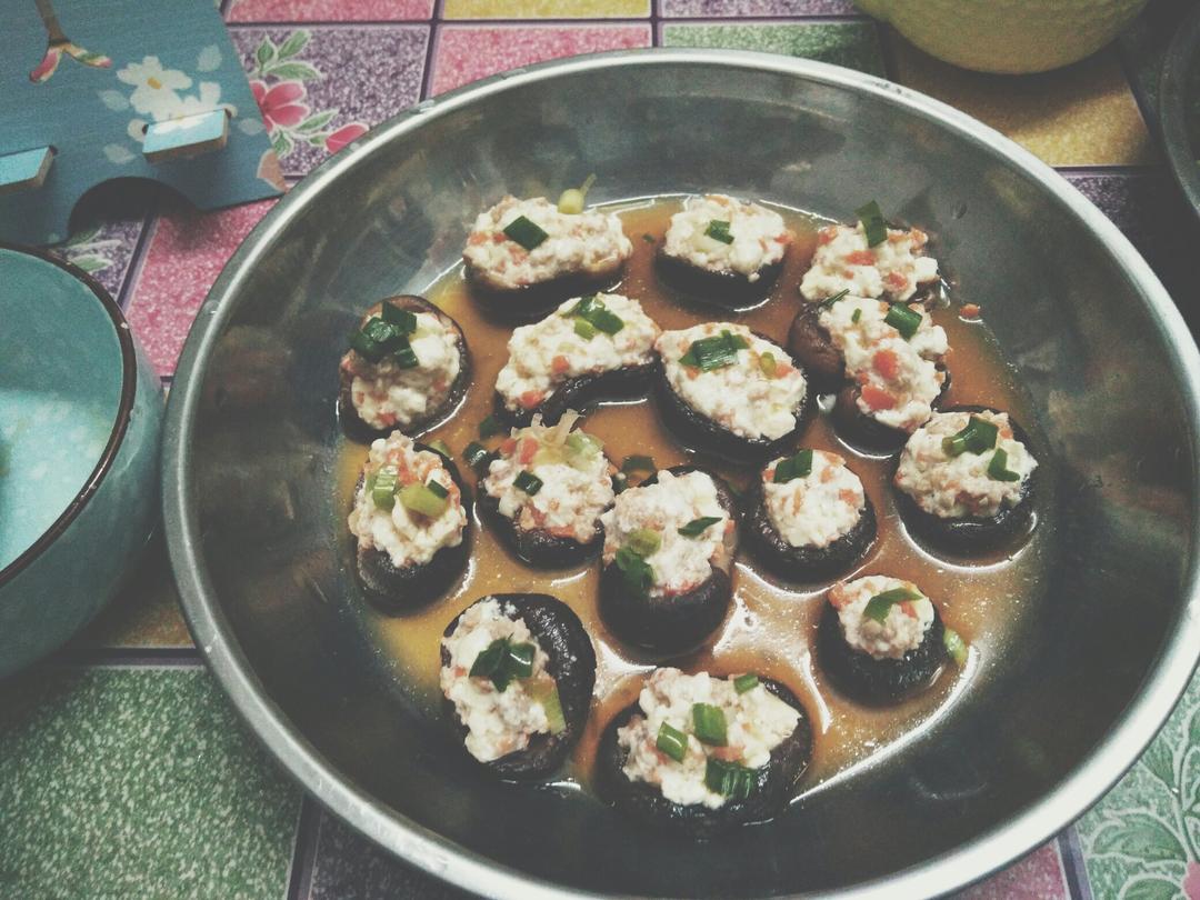 豆腐肉末酿香菇