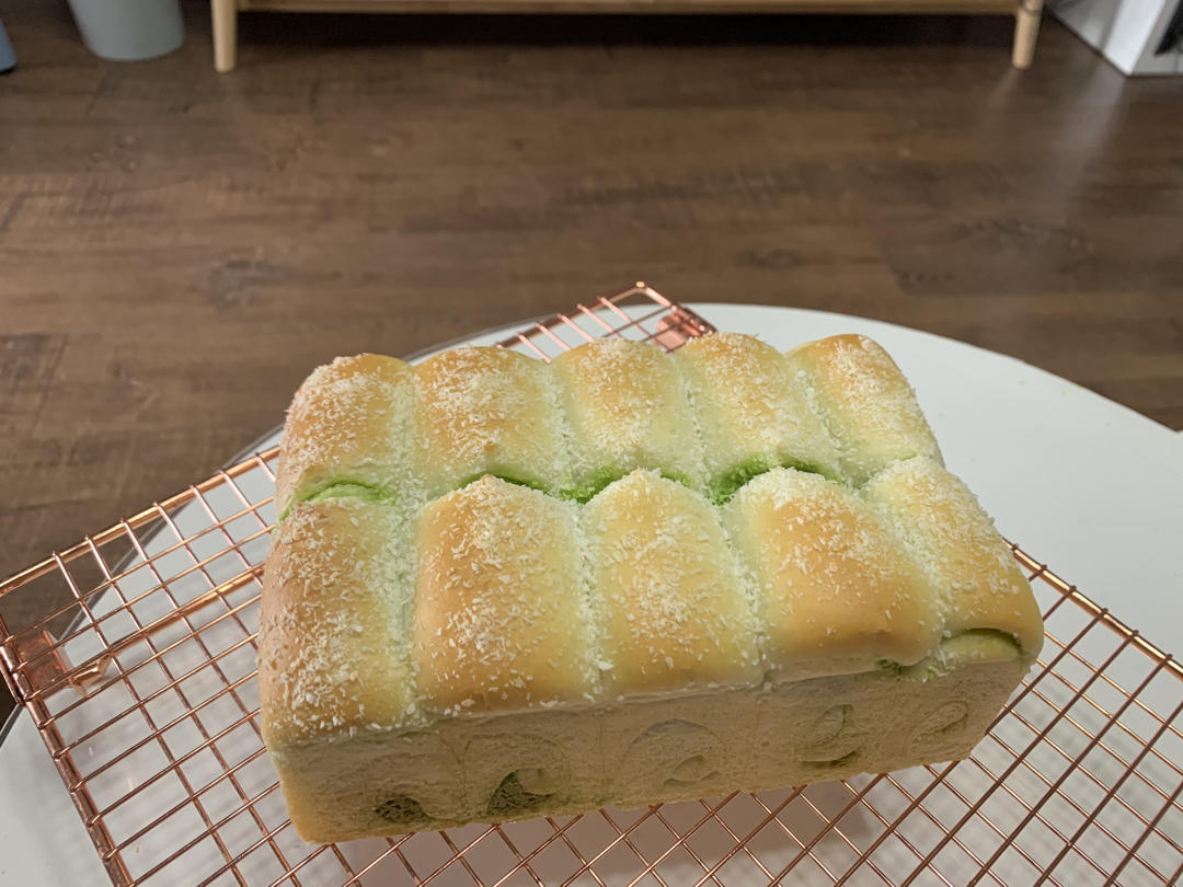 抹茶奶酥小金砖（70%中种吐司）