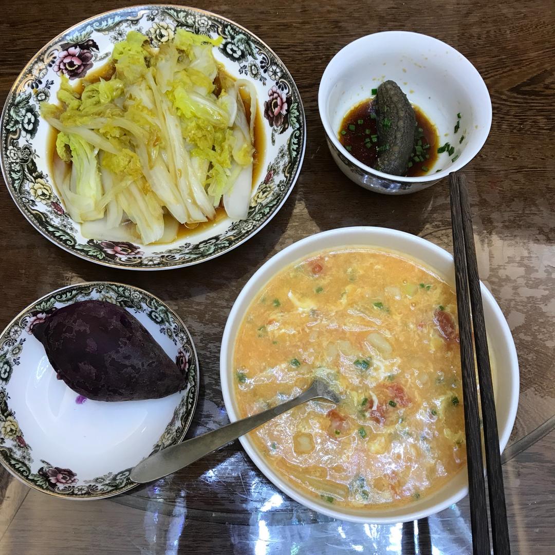 西红柿鸡蛋疙瘩汤