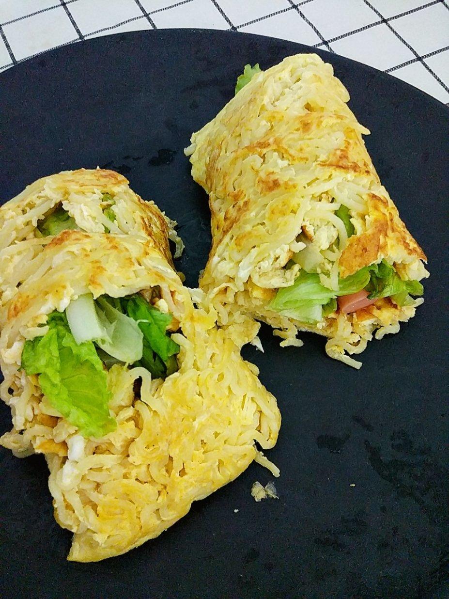 甜心大龙做的泡面饼