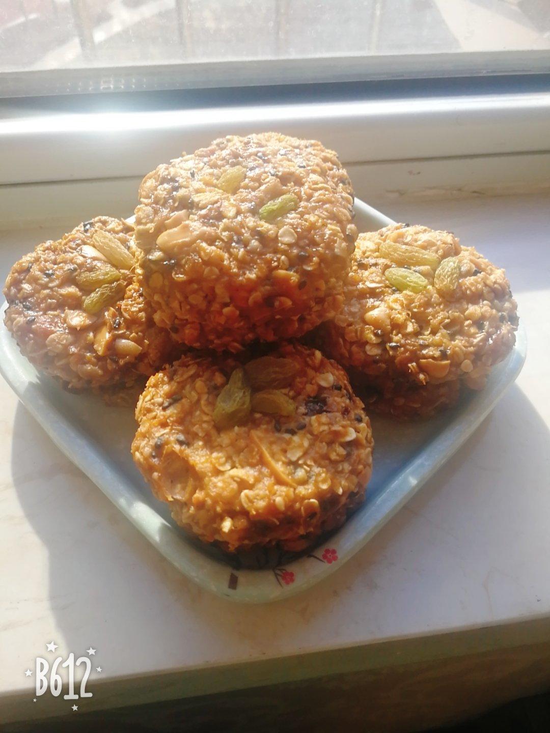 素食:有机燕麦芝麻大饼干