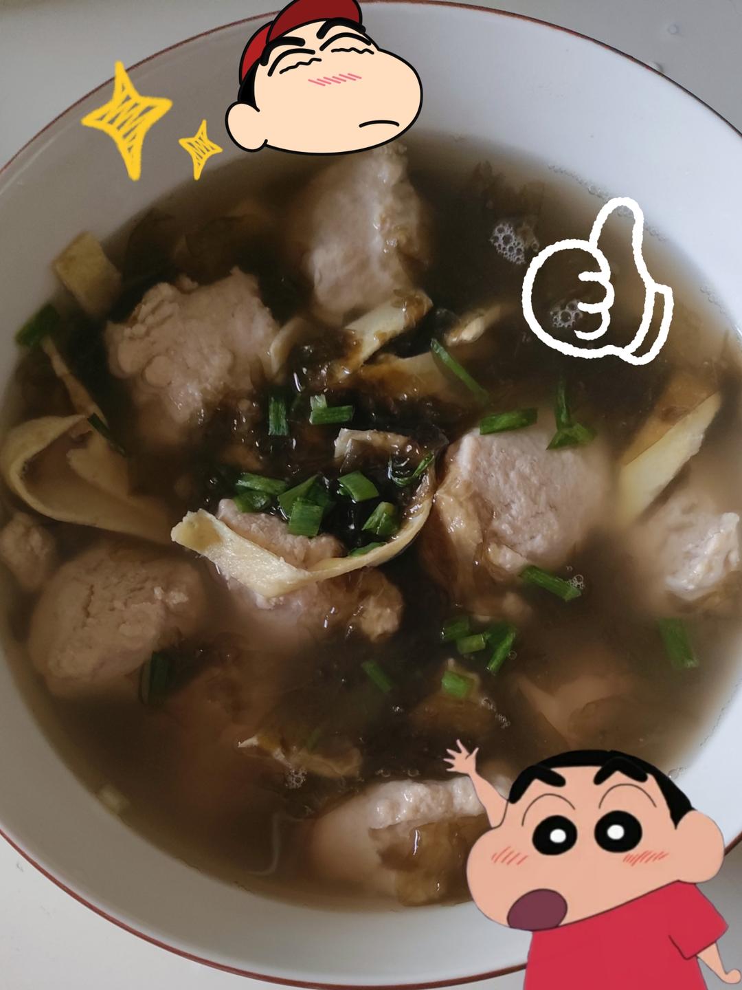 低卡减脂汤‼️鲜甜清爽‼️鸡肉丸子汤‼️好吃到停不下来