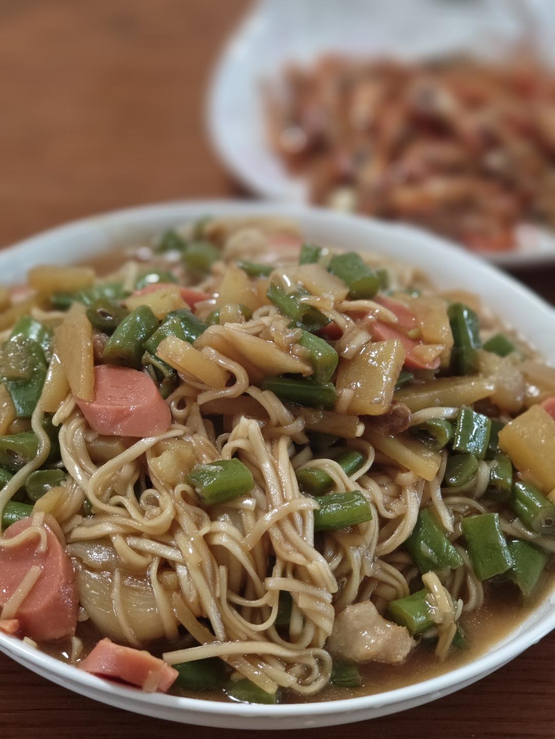 家庭版豆角焖面