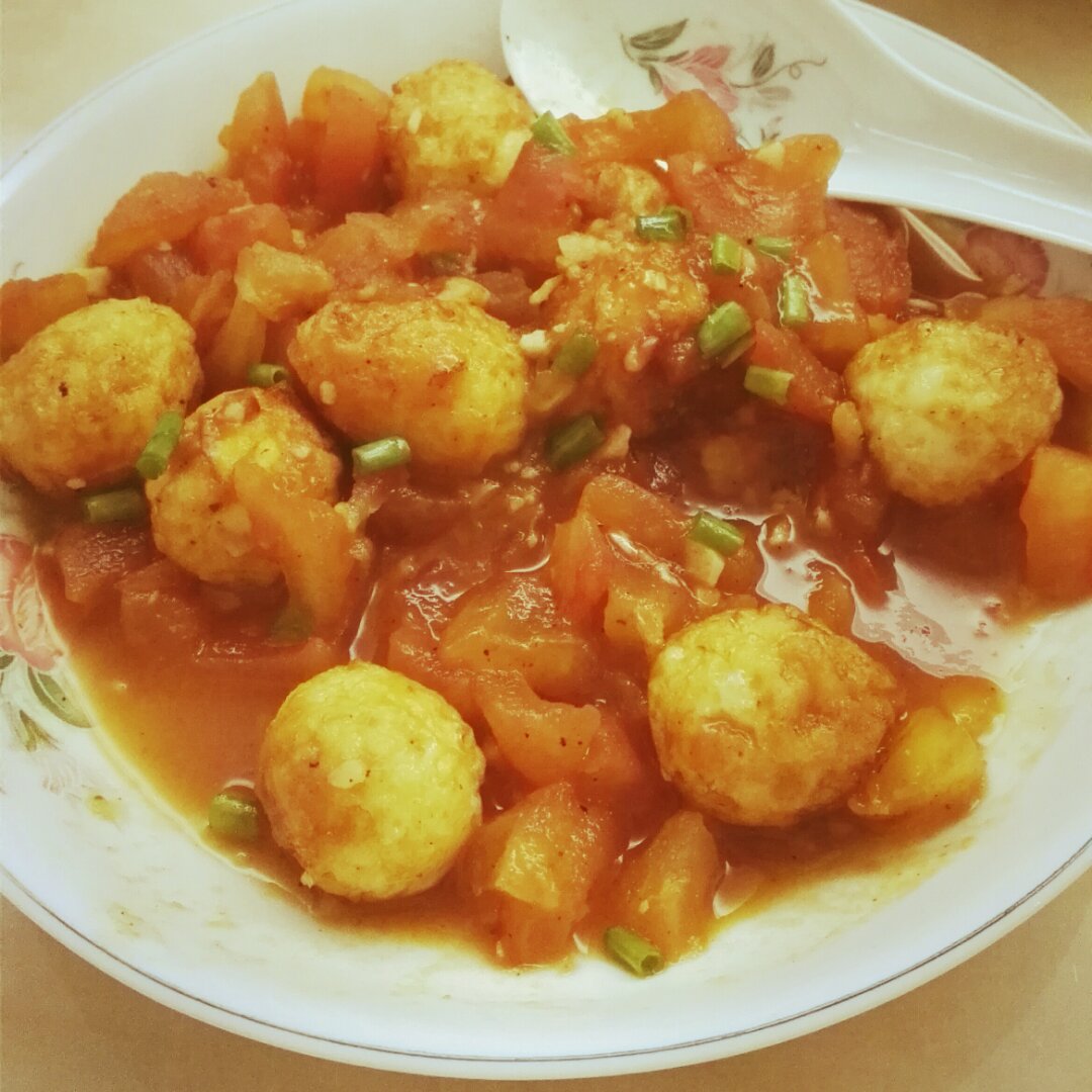 茄汁虎皮蛋（附快速剥蛋壳的方法）
