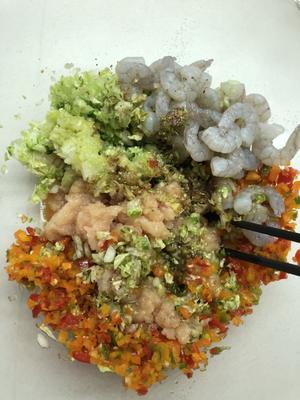 【健身餐】全麦鸡胸肉虾仁水饺的做法 步骤15