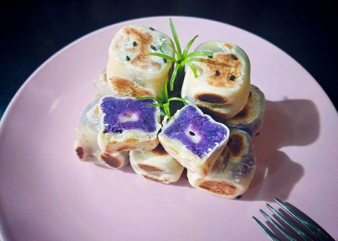 紫薯爆浆芝士仙豆糕  宝宝辅食食谱