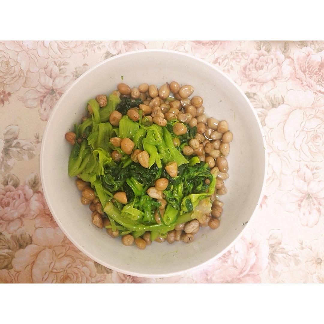 凉拌花生米菠菜