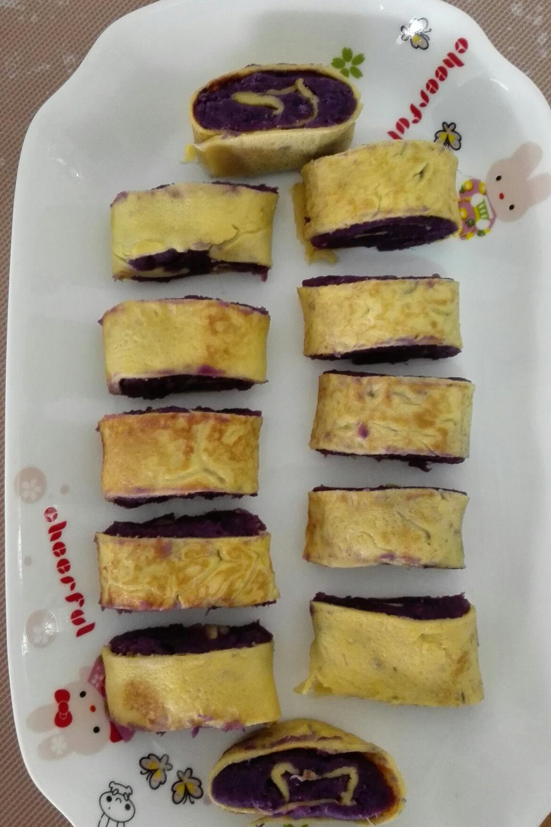 紫薯鸡蛋卷