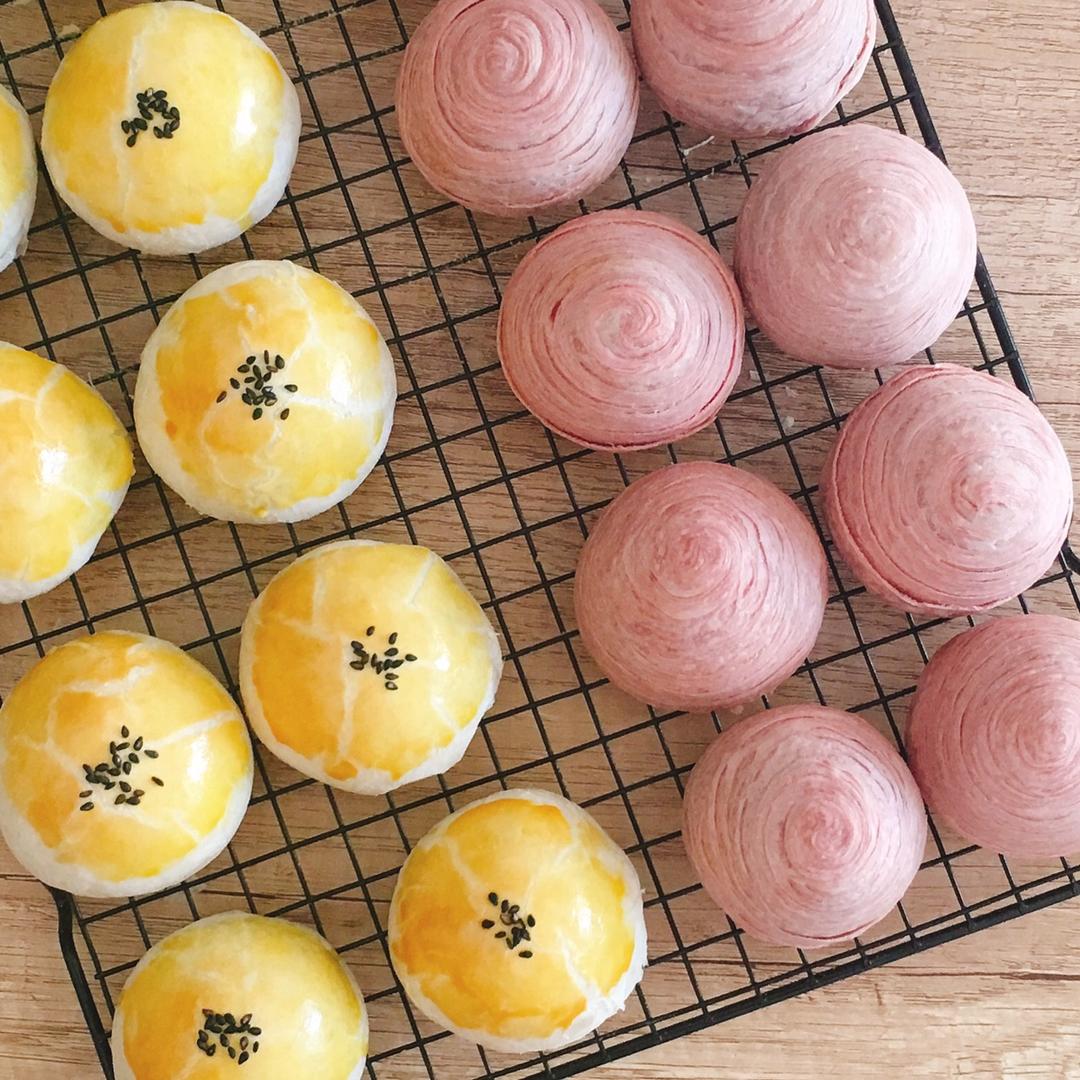 麻薯蛋黄酥/超可爱的彩色蛋黄酥哟！