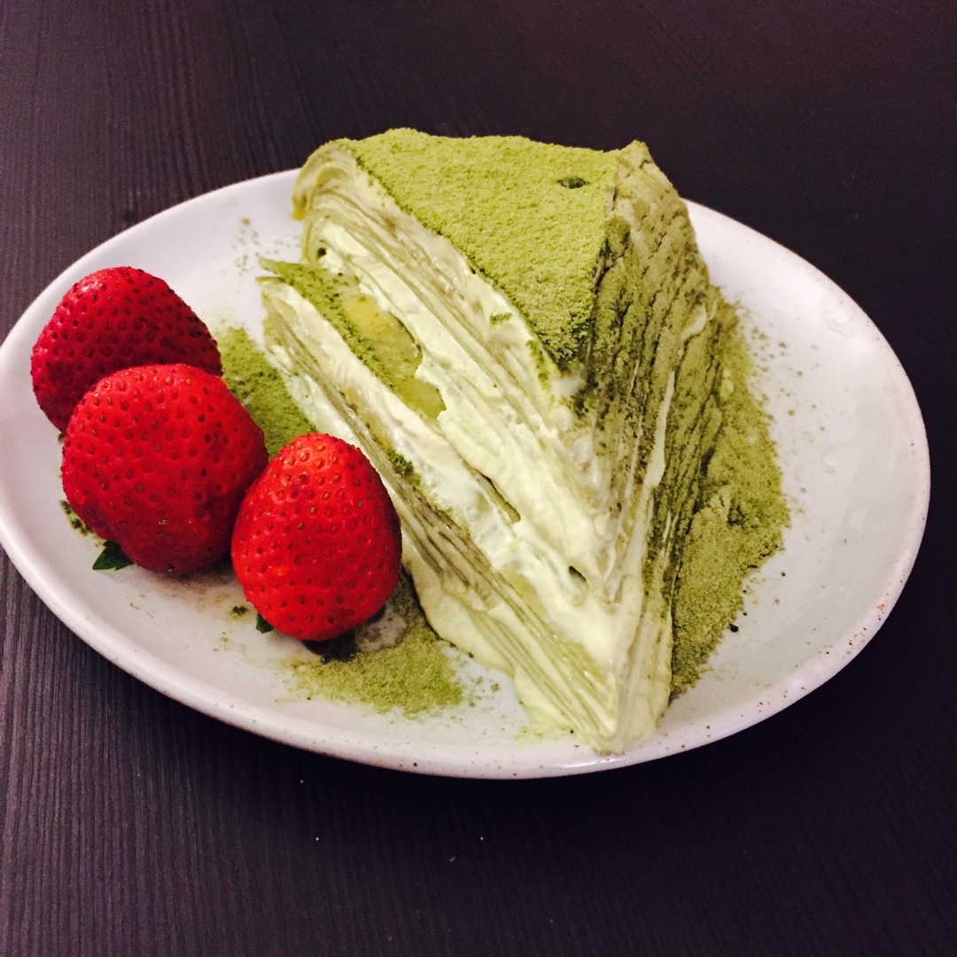 美味的煎蛋糕—抹茶千层蛋糕