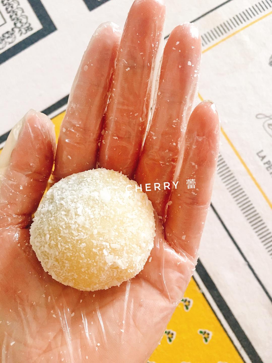 凤梨椰蓉豆沙摩提（麻薯）的做法 步骤2