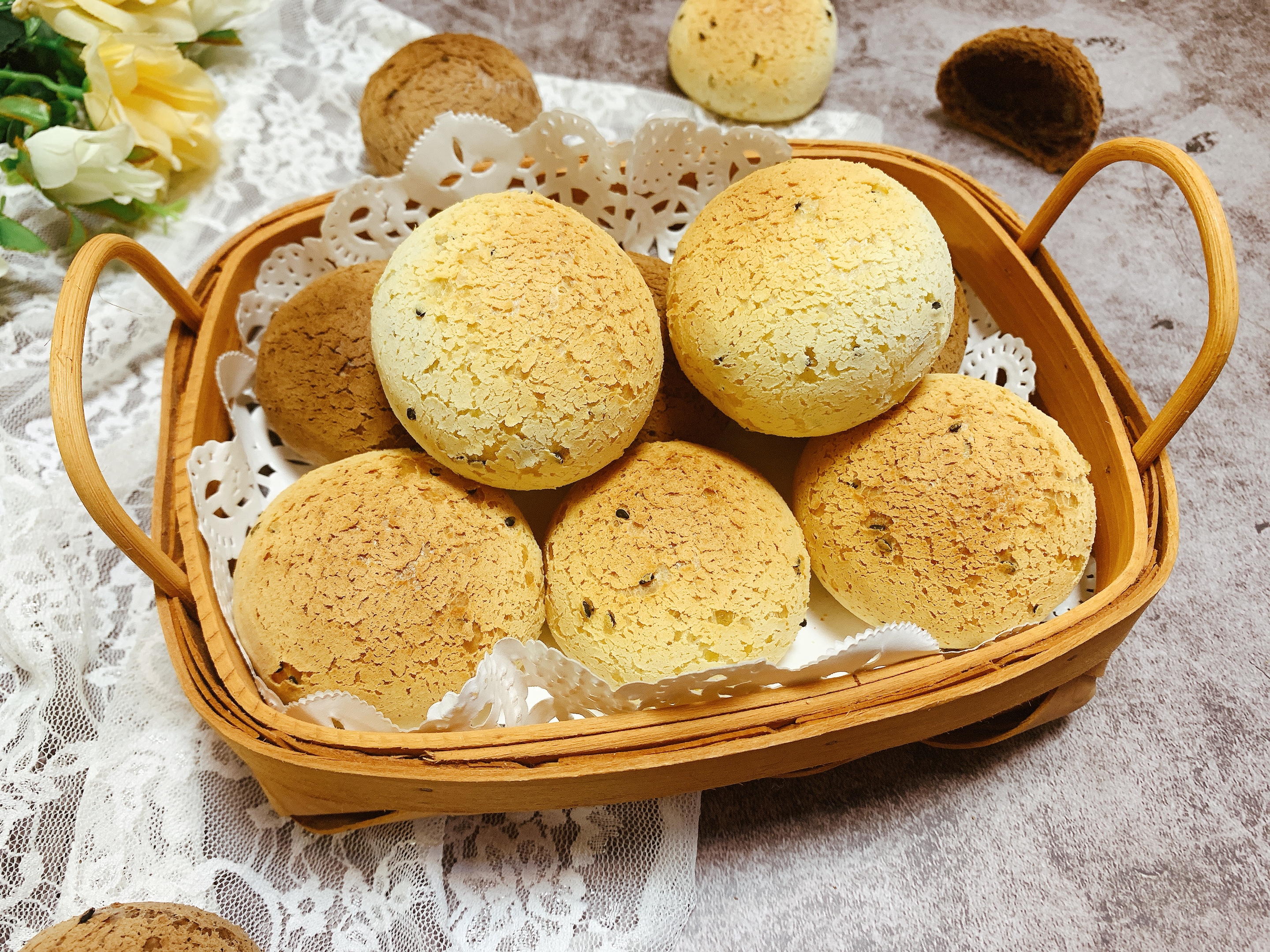 恐龙蛋～原味➕可可麻薯面包的做法