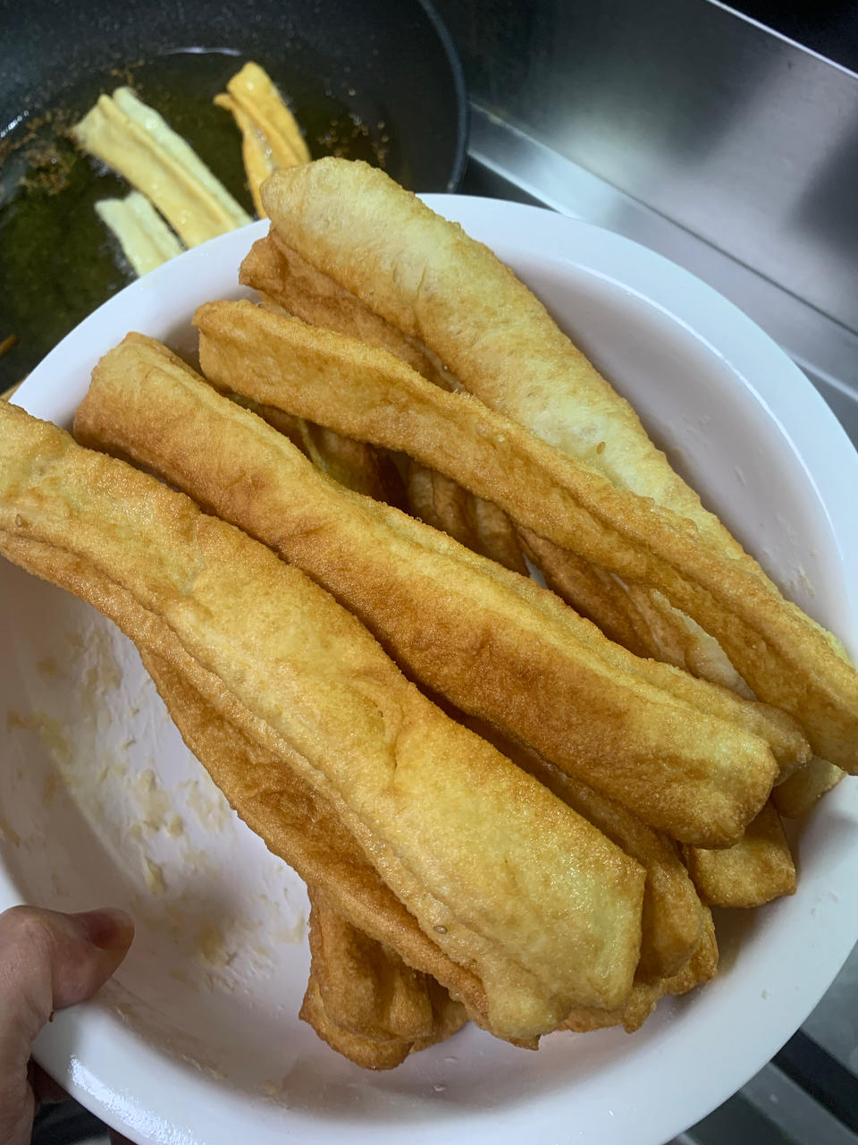 快手早餐～自制油条（酵母版，不含泡打粉、膨松剂）