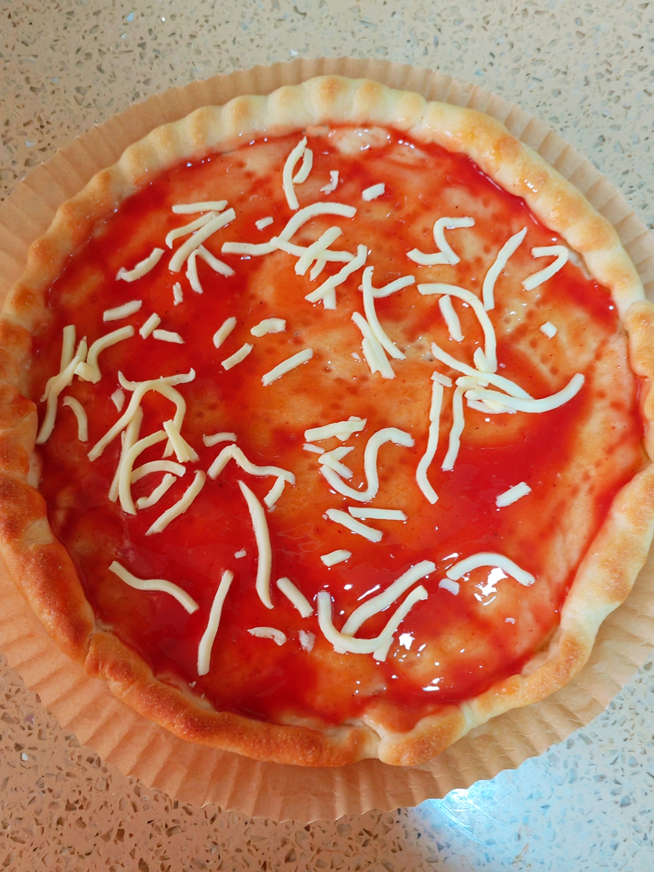 10寸玉米红萝卜芝士火腿披萨（熟胚）的做法 步骤26