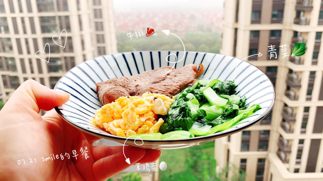 坚持12天增肌早餐之一