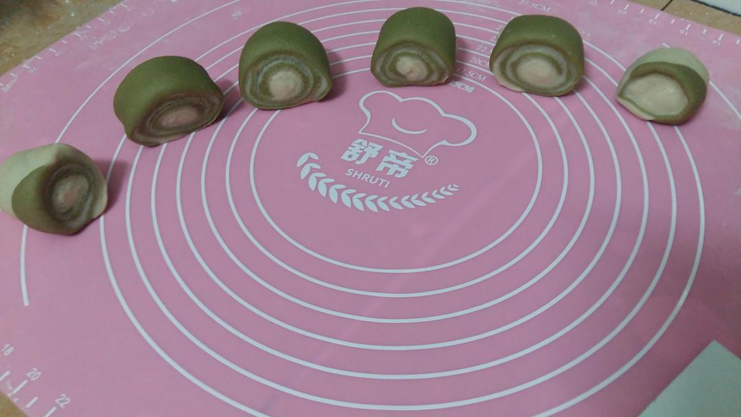 抹茶双色馒头