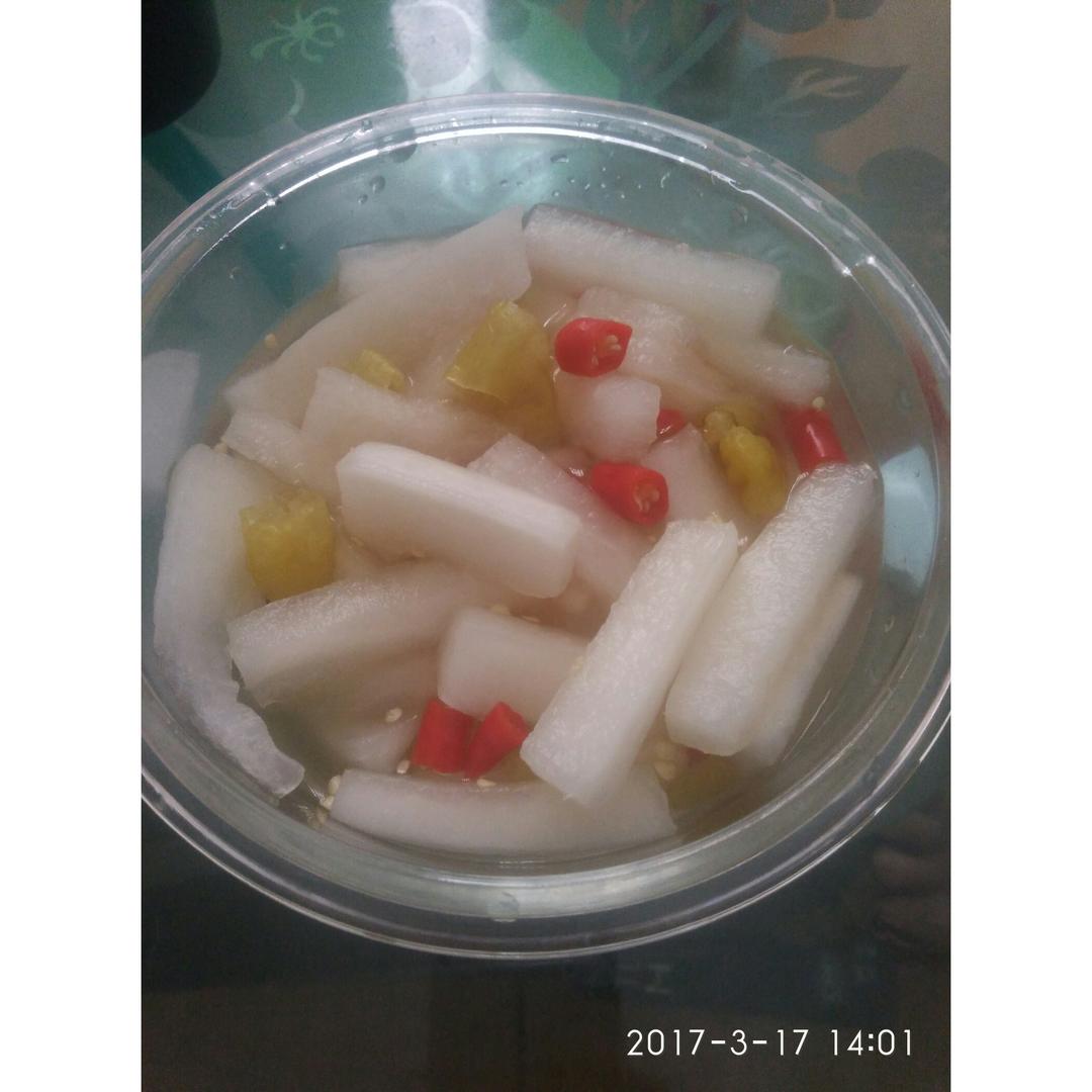 酸甜脆爽腌萝卜