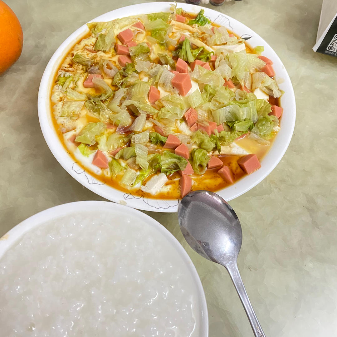 鸡蛋蒸豆腐