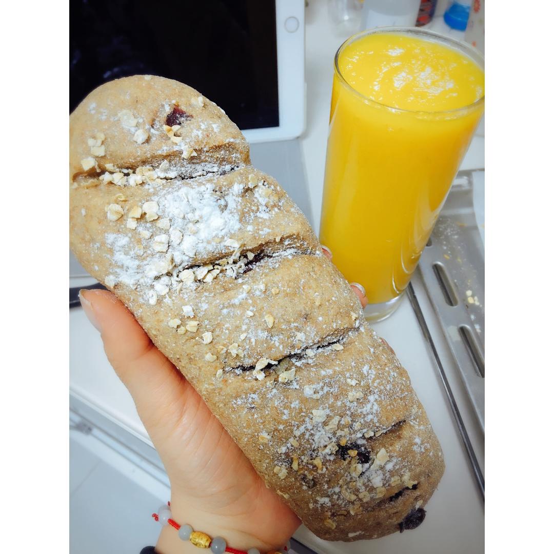 全麦面包，无油，无糖，无蛋，超简单！