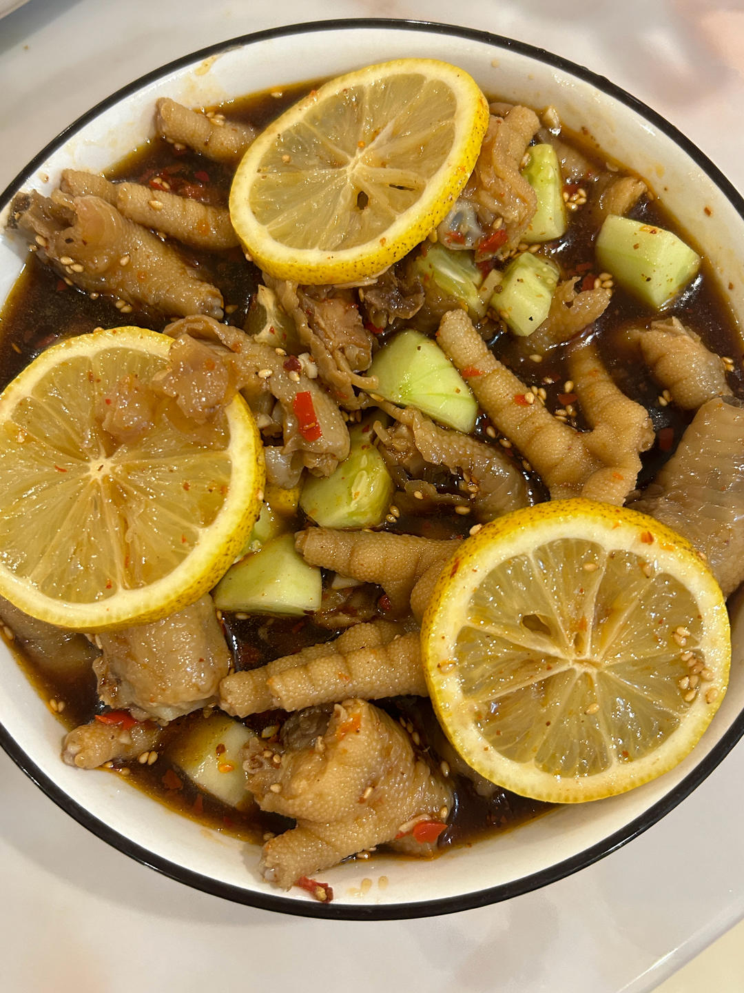 柠檬鸡爪的做法