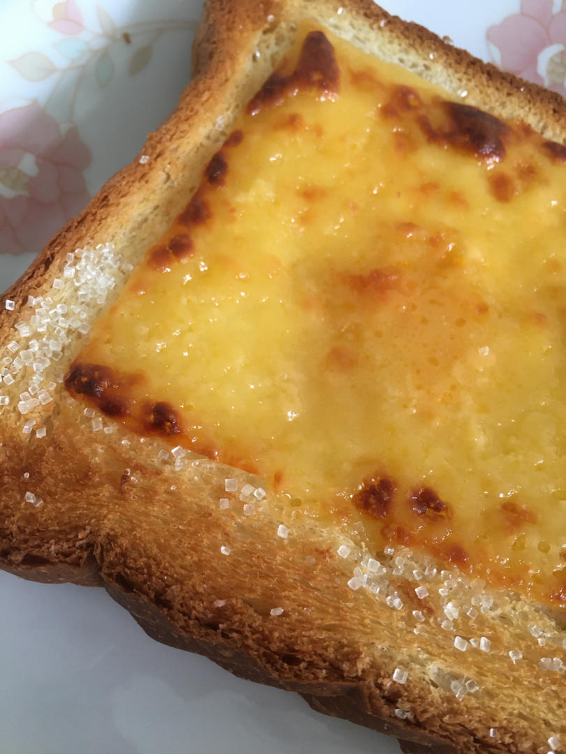 一池舒绽做的芝士烤面包片