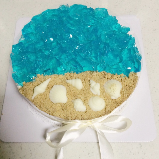 蓝色の海洋酸奶慕斯蛋糕