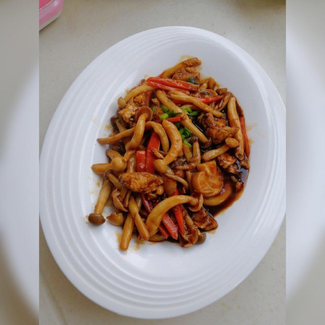 糖醋蛋炒白玉菇