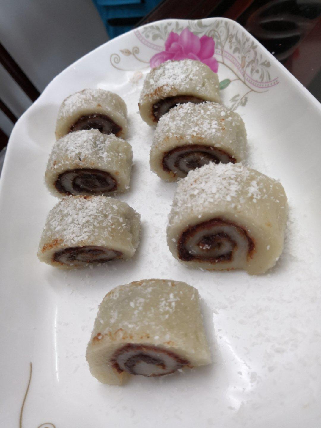 零失败！巨好吃的椰蓉豆沙糯米卷！