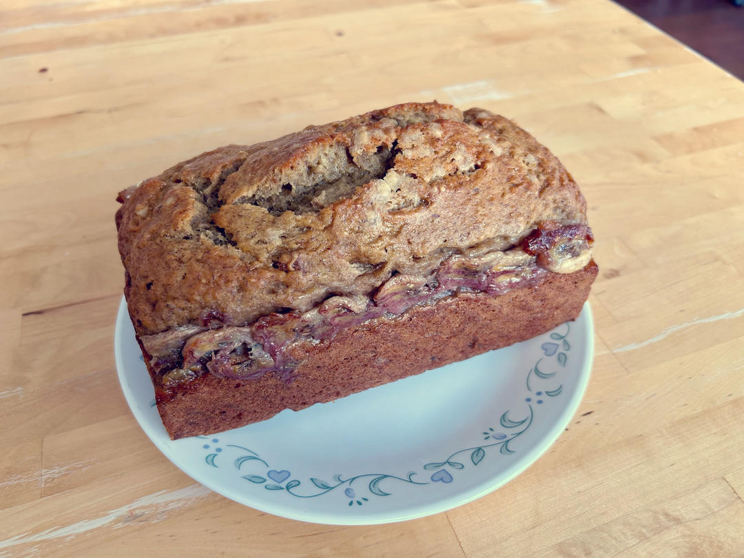 超浓郁的香蕉磅蛋糕