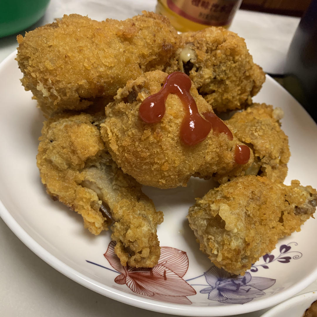 面包糠炸鸡腿