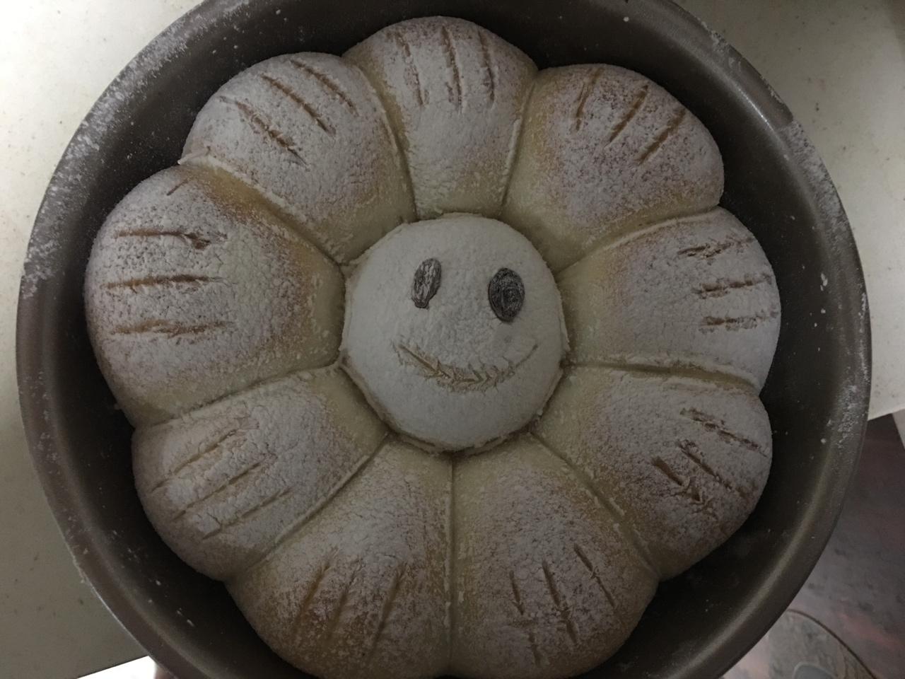 笑脸玉米面包～17小时冷藏中种