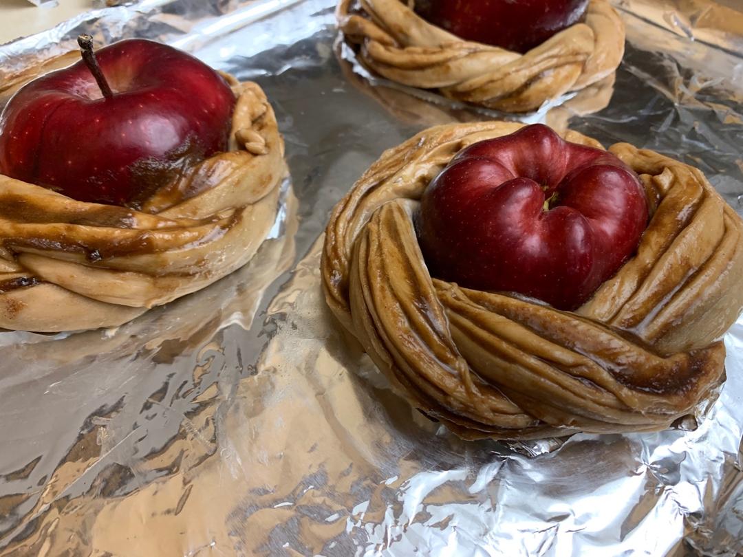 圣诞花环苹果面包【北鼎烤箱食谱】