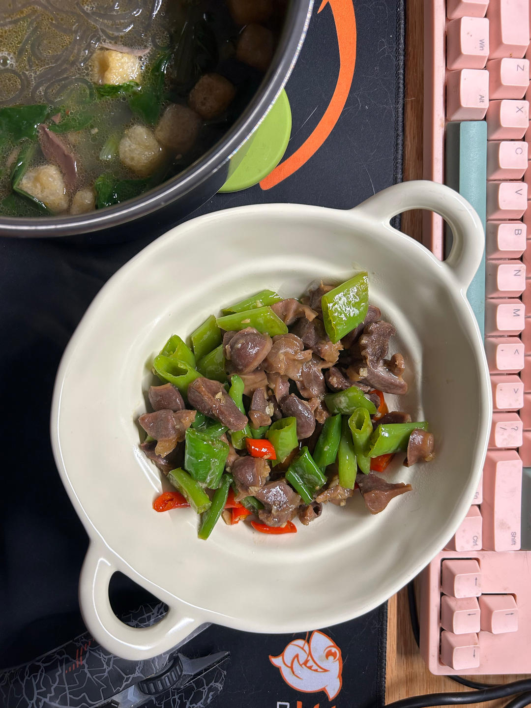 爆炒香辣鸭胗