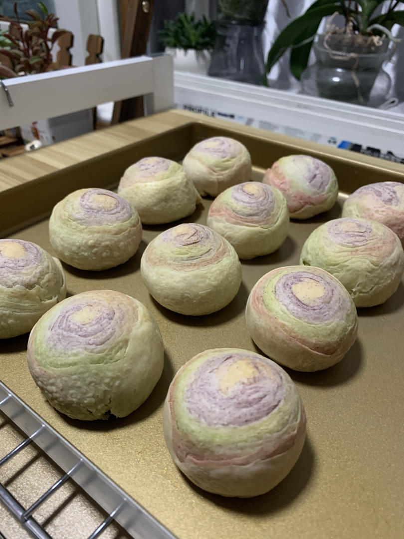 史上最详细彩色蛋黄酥教程