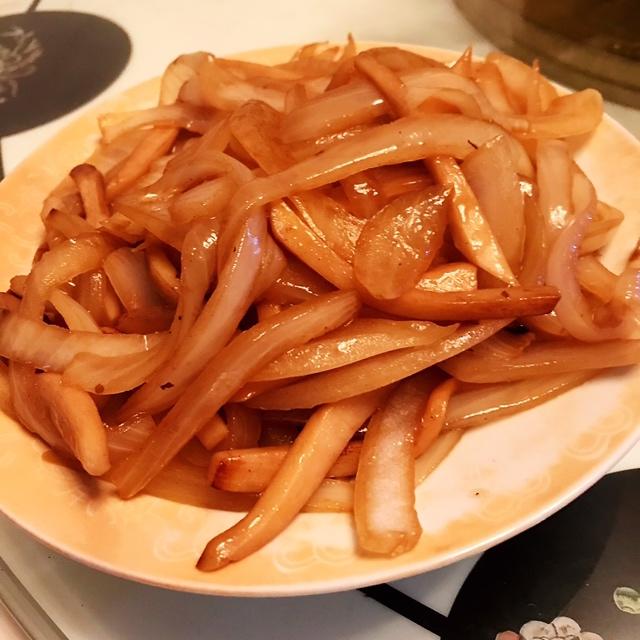 洋葱遇到杏鲍菇