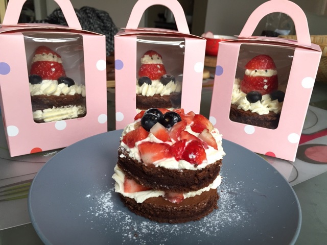 水果巧克力小蛋糕