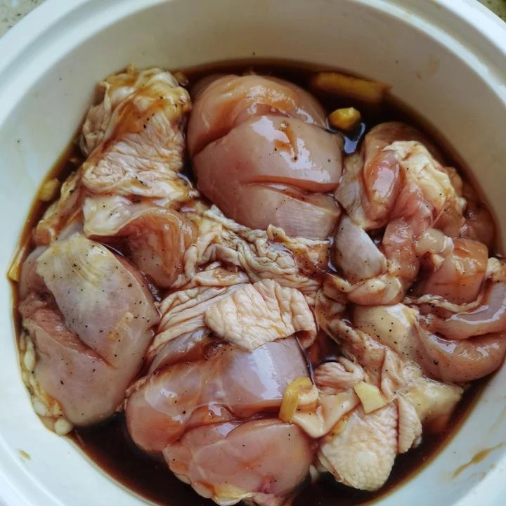 无水葱油鸡