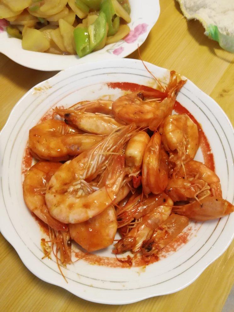 番茄酱闷大虾