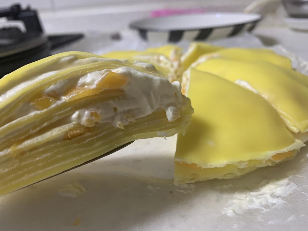 芒果千层蛋糕，100%成功告别煎皮无能