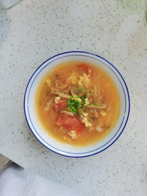 【夏日必备】番茄榨菜鸡蛋汤，五分钟快手开胃小汤，专治各种没胃口没时间的做法 步骤6