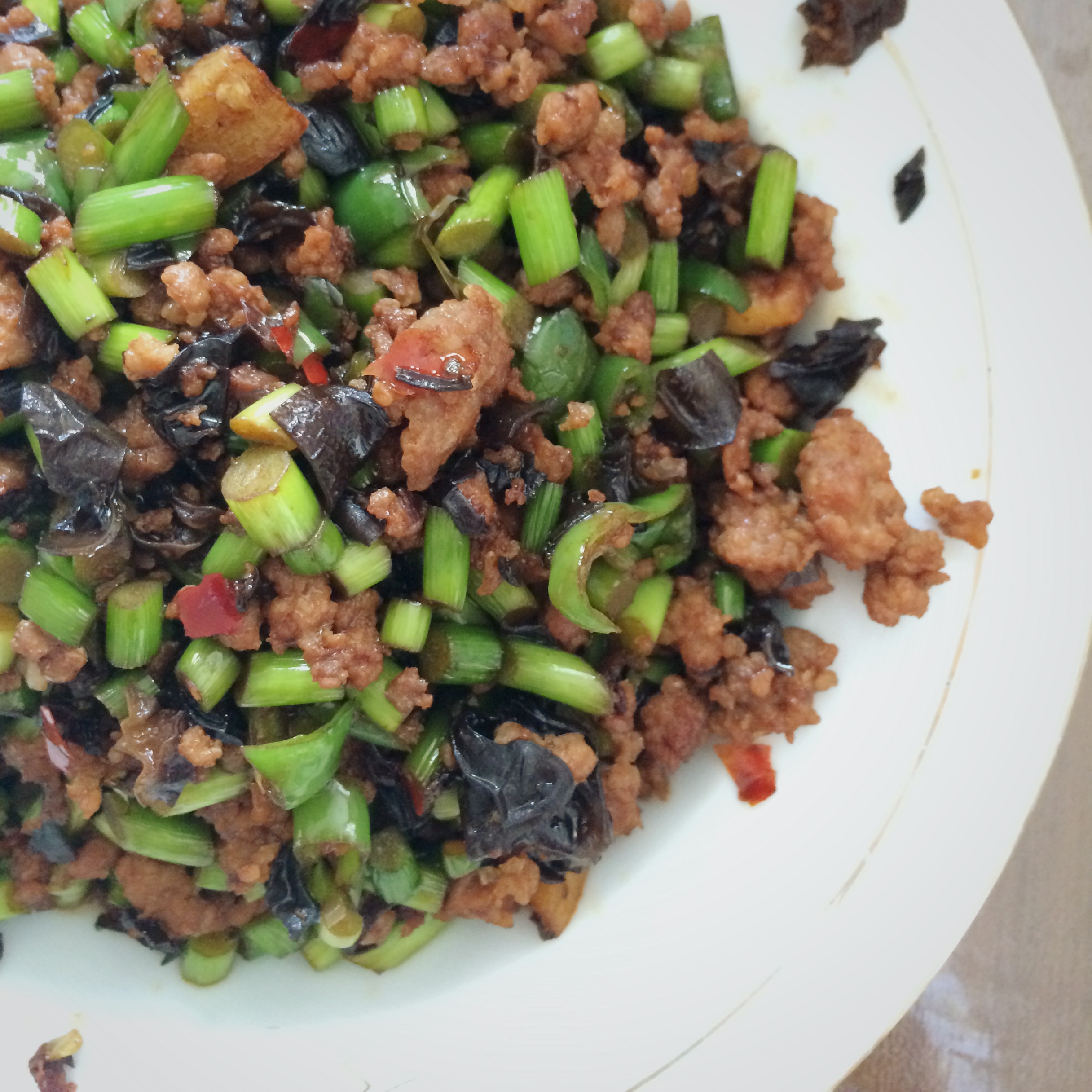 下饭菜～蒜苔肉末