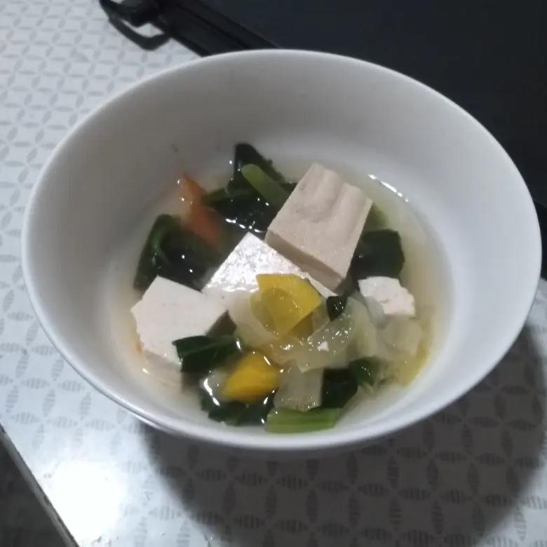 菠菜炒豆腐（无油素食）