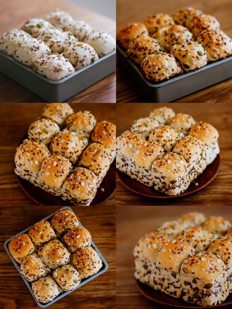 静置出膜手揉变态大水量面团技巧/超软低卡黑麦餐包