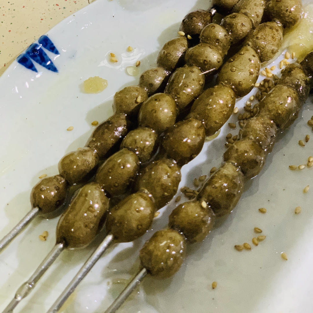 有事做事没事做饭做的冰糖山药豆 mini冰糖葫芦