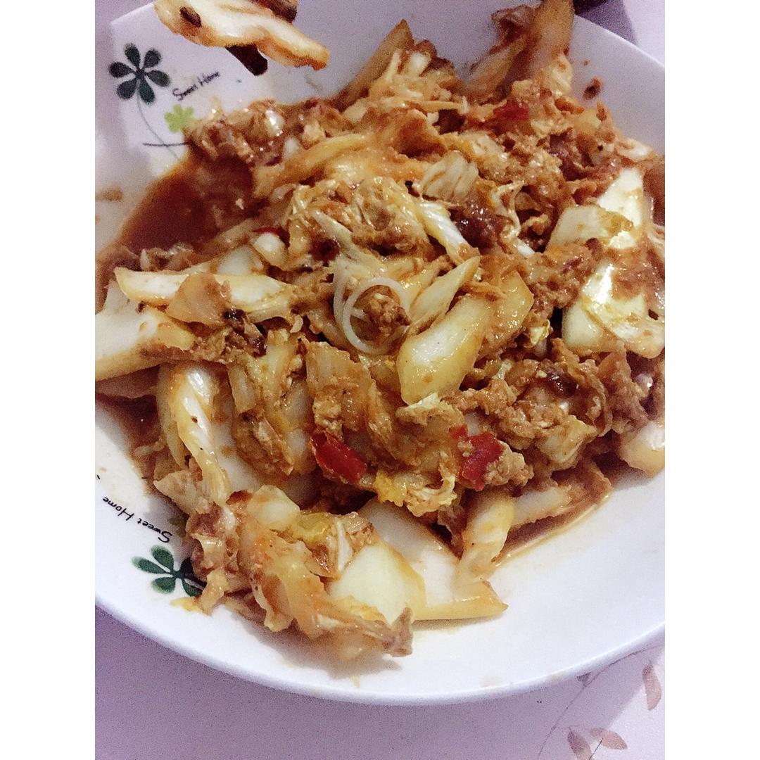 鸡蛋炒白菜