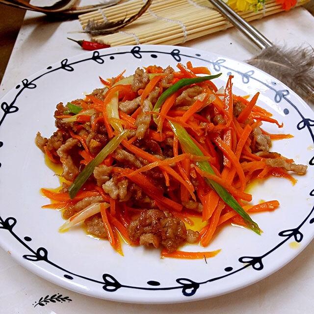 美味的胡萝卜肉丝的做法