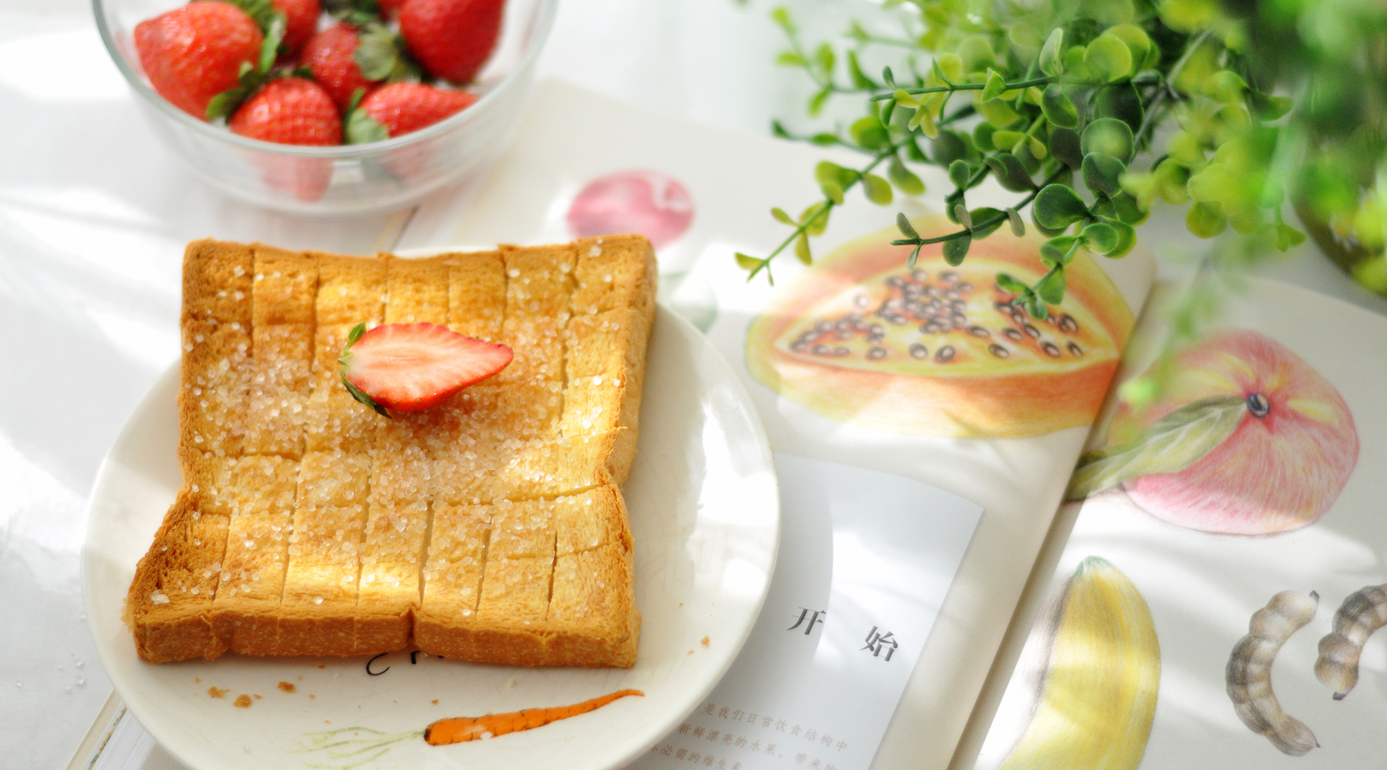 简单的酥脆甜蜜|方格砂糖吐司