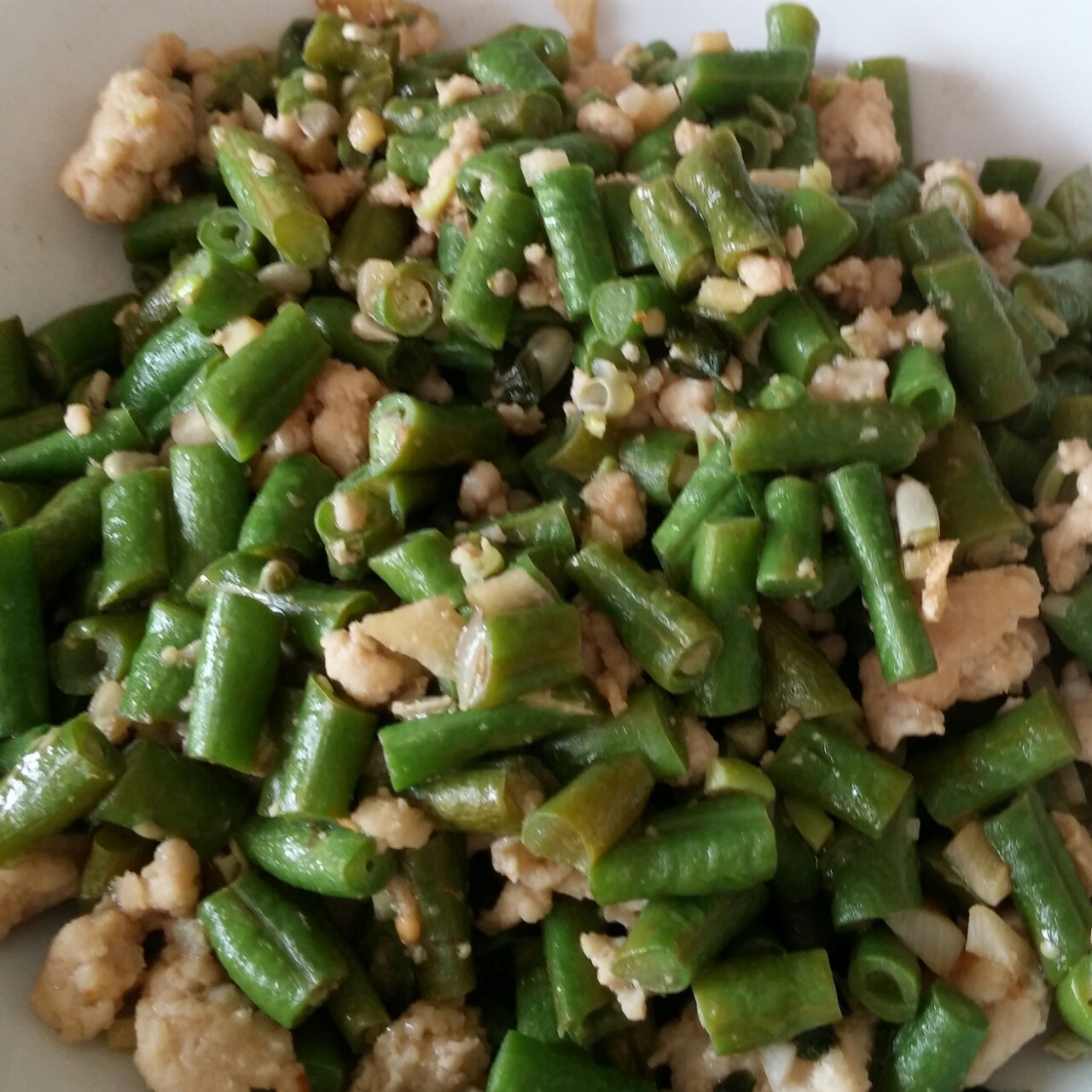 缸豆炒肉末