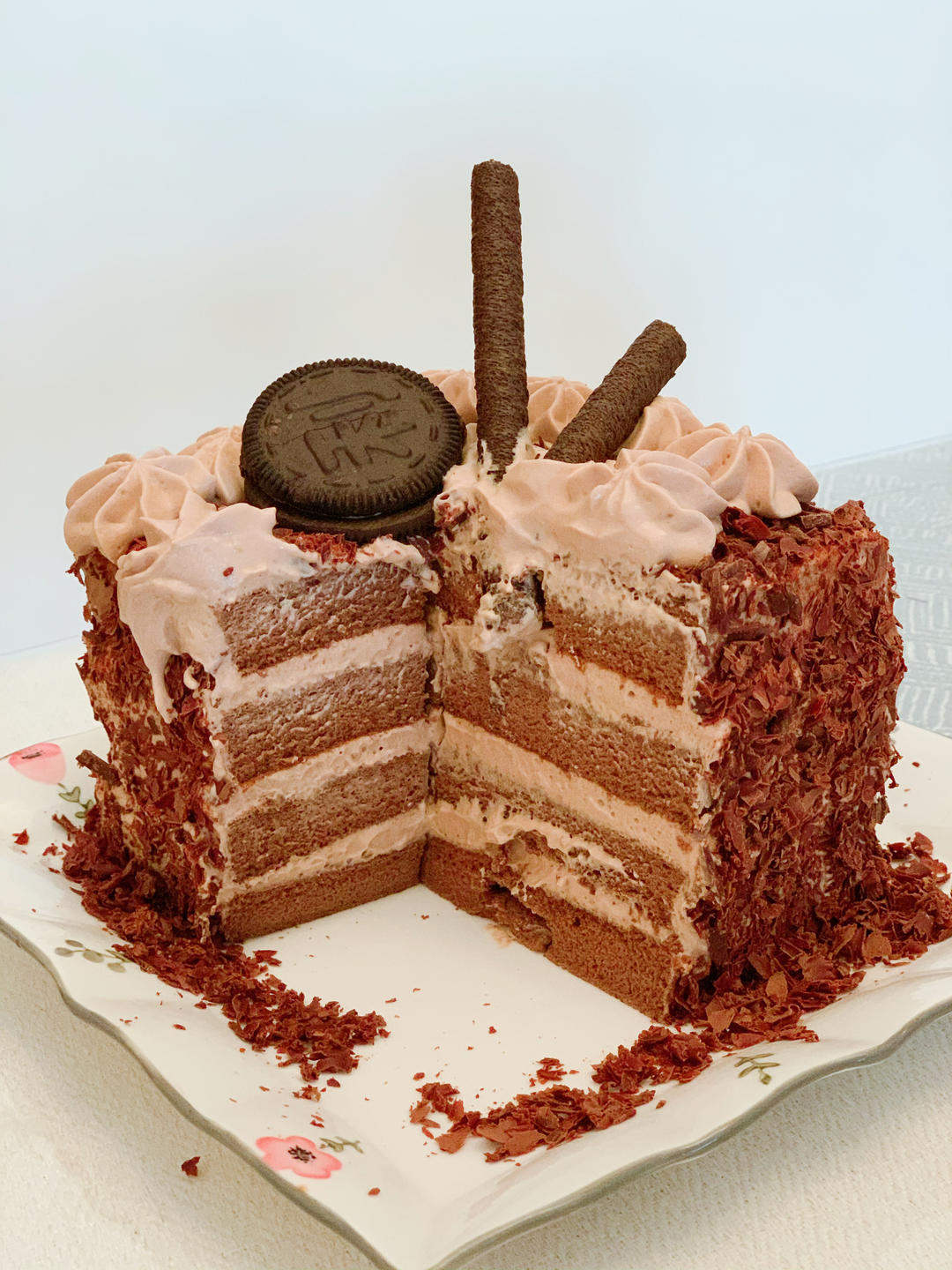 🍫梦龙蛋糕卷. 巧克力脆皮蛋糕卷 by pink-rabbit